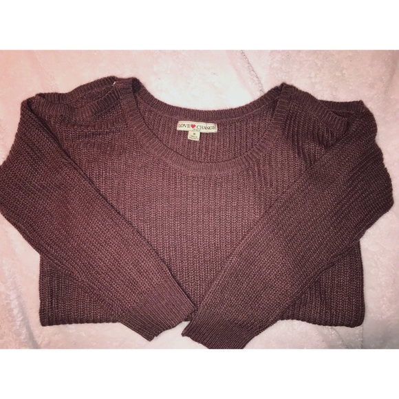 Brown Cold Shoulder Sweater - Picture 2 of 4